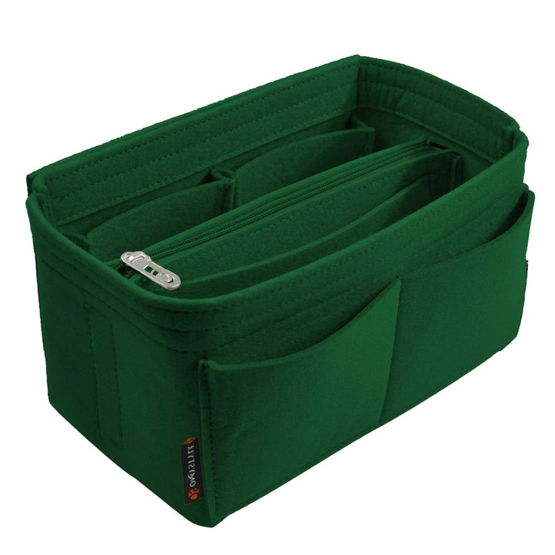 OMYSTYLE Green X-Large Purse Organizer Insert for Handbags, Felt Bag Organizer for Tote & Purse, Tote Bag Organizer Insert with 5 Sizes, Compatible with Neverful Speedy and More?13.4""  6.7""  7.1"" - Image 1